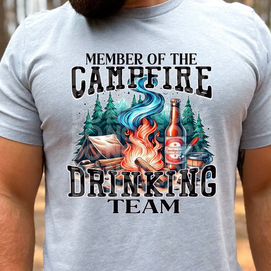 Member of the campfire drinking team