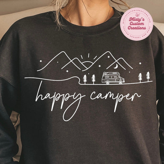 Happy Camper (White Ink)