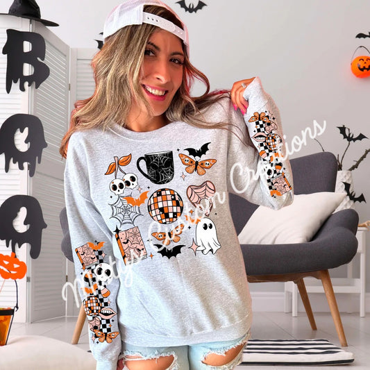 Sparkle Halloween collage w/ sleeve options