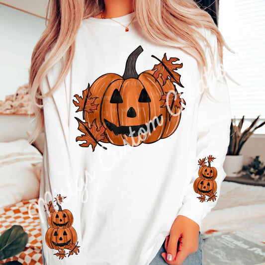 Fall Jack o Lantern w/ sleeve options