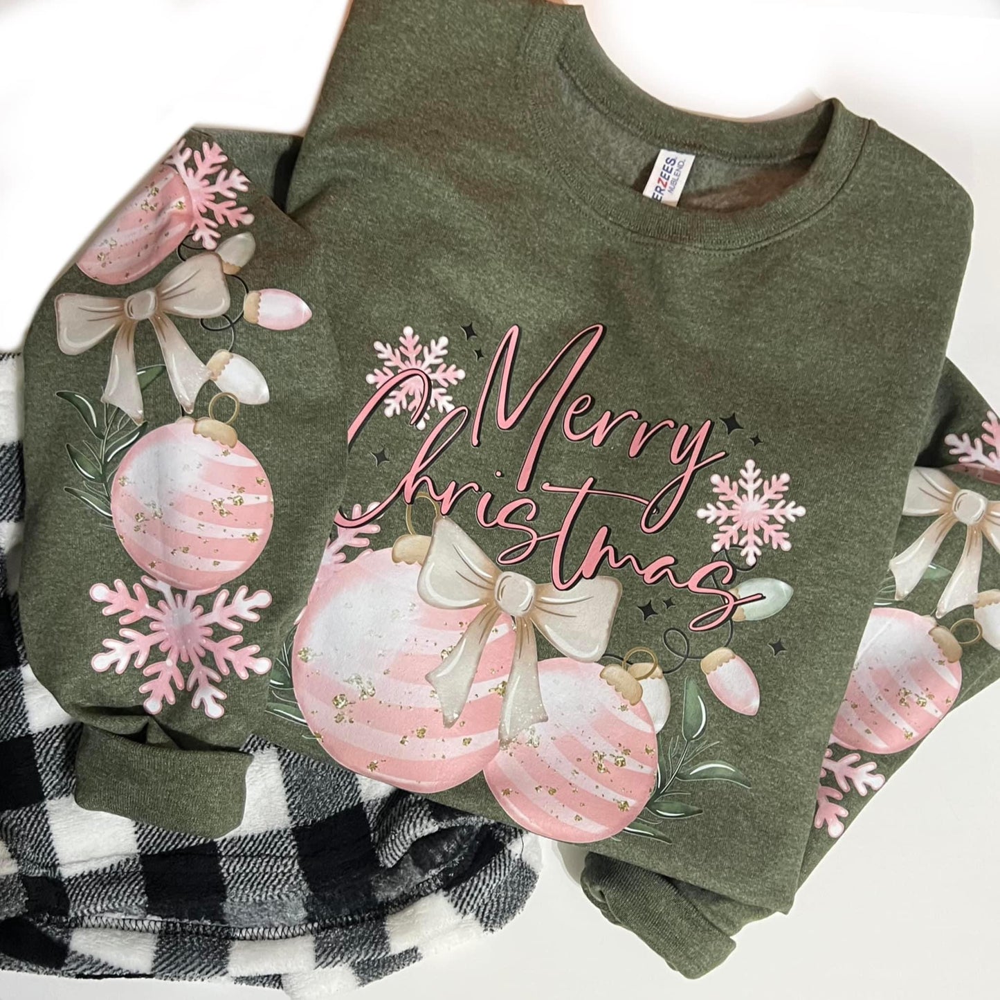 Merry Christmas full color w/ sleeve options